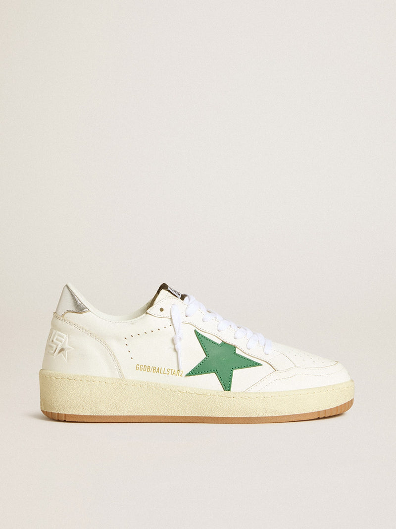 Ball Star Blanc Etoile Verte Daim