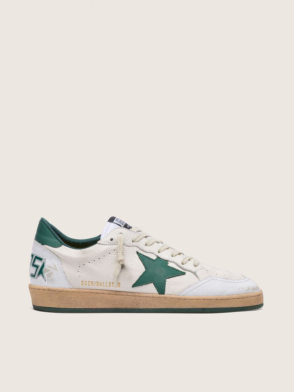 Ball Star Homme Blanc Etoile Verte Cuir