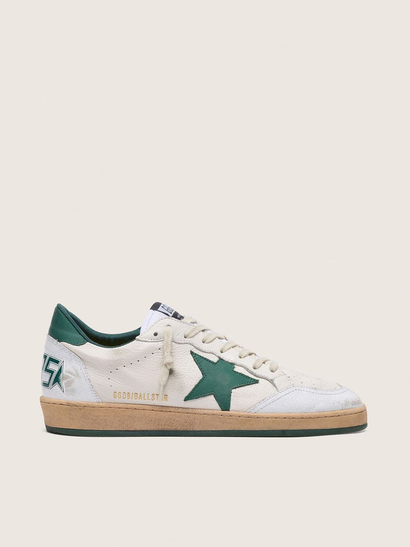 Ball Star Homme Blanc Etoile Verte Cuir