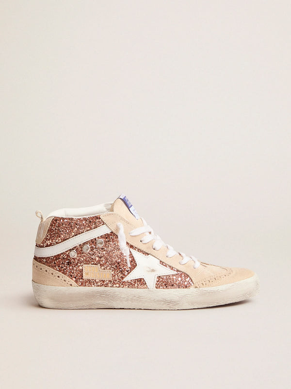 Mid Star Blanc Paillettes Dorees