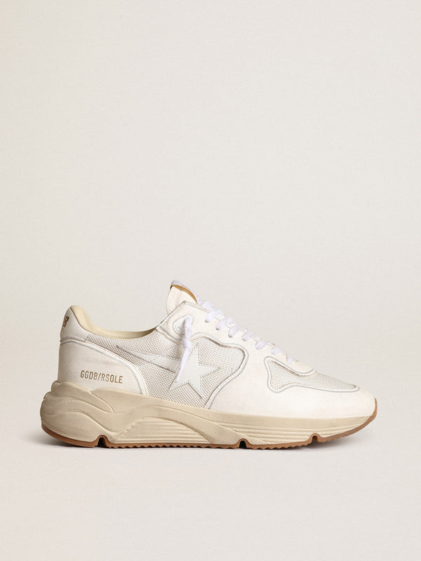 Running Sole Homme Blanc Mesh Cuir