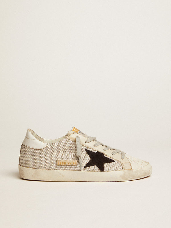 Super-Star Blanc Etoile Noire Cuir