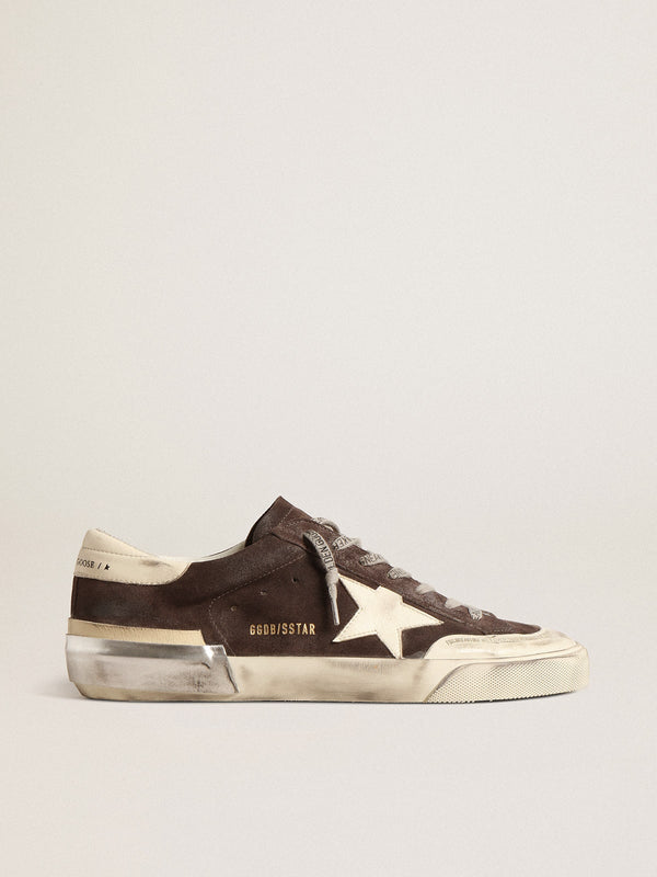 Super-Star Homme Blanc Etoile Grise Daim